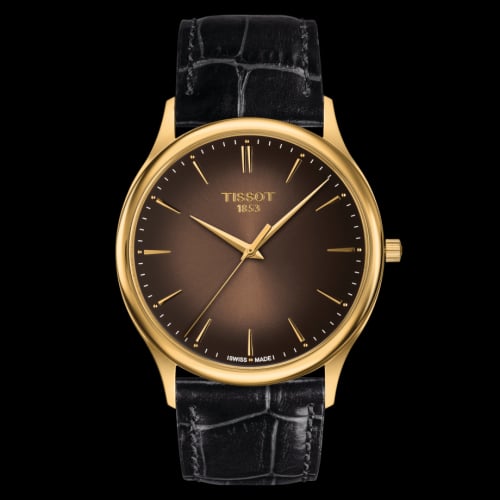 Tissot Excellence 18K Yellow Gold / Brown