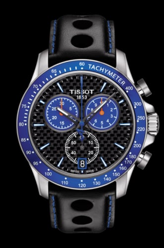 Tissot V8 Quartz Chronograph Stainless Steel / Carbon / Strap / Alpine