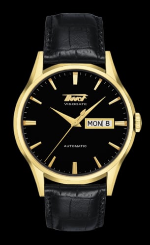 Tissot Visodate Automatic Yellow Gold PVD / Black / Strap