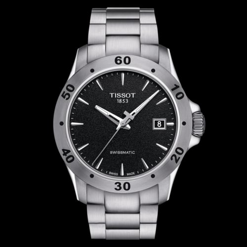 Tissot V8 Swissmatic 42.5 Stainless Steel / Black / Bracelet