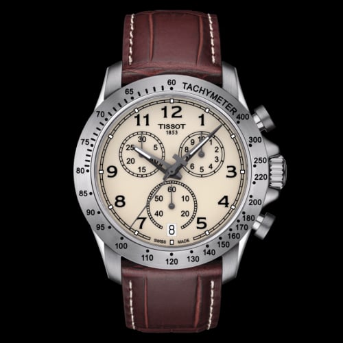 Tissot V8 Quartz Chronograph Stainless Steel / Ivory