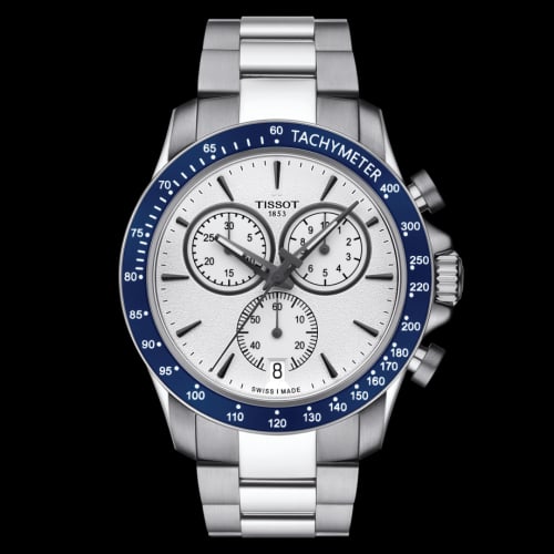 Tissot V8 Quartz Chronograph Stainless Steel / Silver / Bracelet