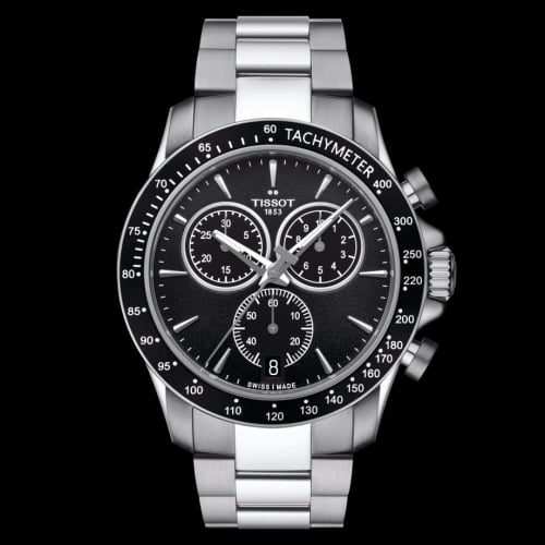 Tissot V8 Quartz Chronograph Stainless Steel / Black / Bracelet