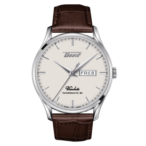 Tissot Visodate Powermatic 80 Stainless Steel / Silver / Strap