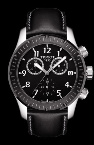 Tissot V8 Quartz Chronograph PVD Bezel Leather