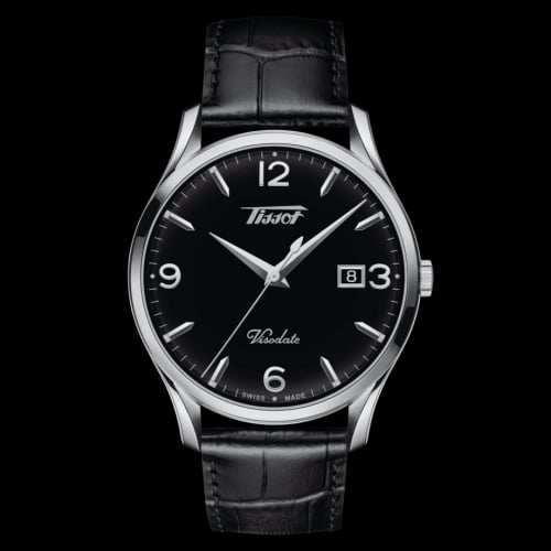 Tissot Visodate Quartz 40 Stainless Steel / Black / Strap