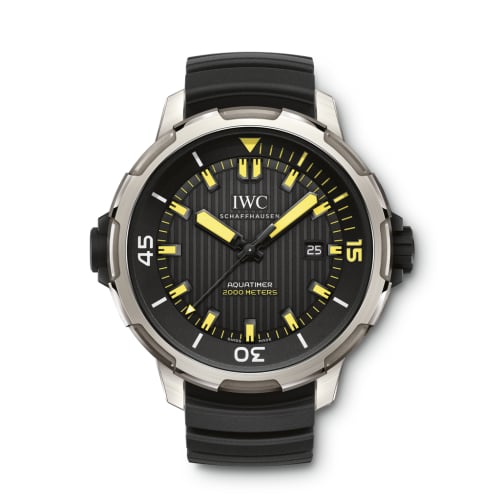 IWC Schaffhausen Aquatimer Automatic 2000 Titanium / Black / Yellow Lume / Rubber