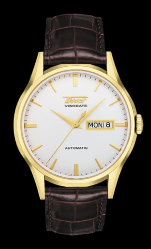 Tissot Visodate Automatic Yellow Gold PVD / Silver / Strap