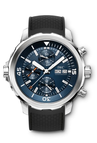 IWC Schaffhausen Aquatimer Chronograph Stainless Steel / Blue / Rubber / Edition Expedition Jacques-Yves Cousteau 2014