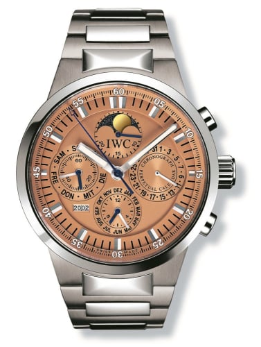 IWC Schaffhausen GST Perpetual Calendar Stainless Steel / Salmon / Italian