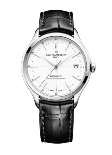 Baume & Mercier Clifton Baumatic Stainless Steel / White / Strap / COSC