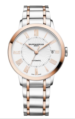 Baume & Mercier Classima 36.5 Automatic Stainless Steel / Red Gold / White / Bracelet