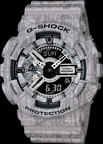Casio G-A110SL-8A Grey Slash