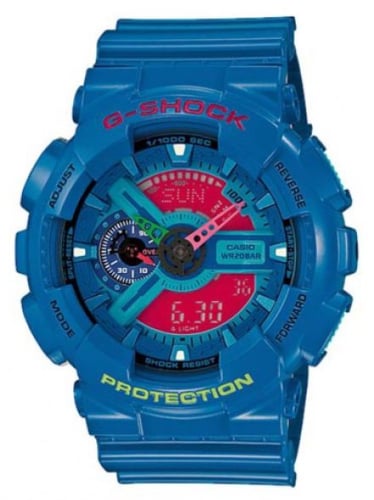 Casio GA-110HC-2A Blue Negative