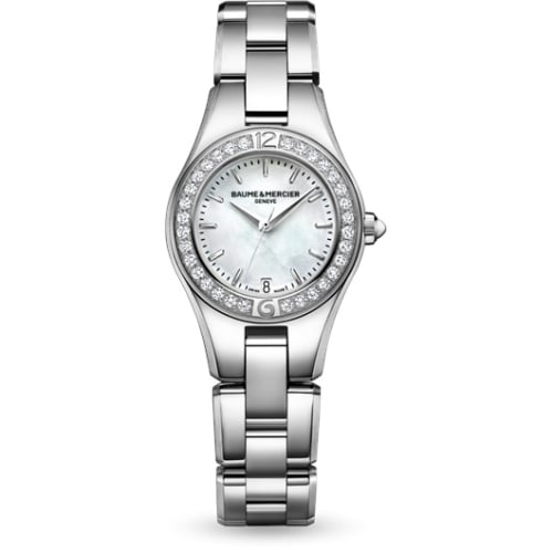 Baume & Mercier Linea 27mm Quartz MOP / Diamond Bezel