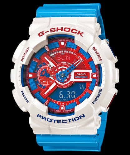 Casio GA-110AC-7A Red, White and Blue