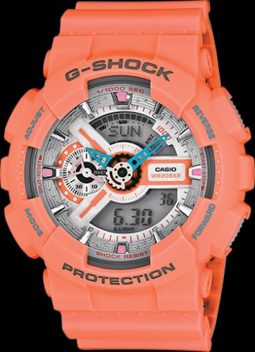 Casio GA-110-DN-4A Dusty Neon Peach