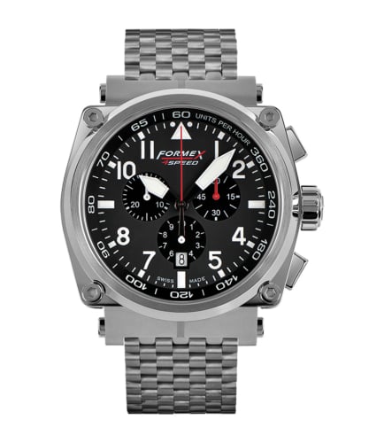 Formex Pilot Quartz Chronograph Black / Bracelet
