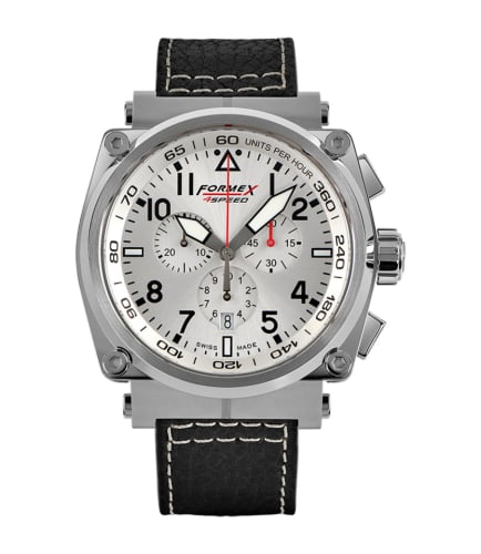 Formex Pilot Quartz Chronograph Silver / Calf