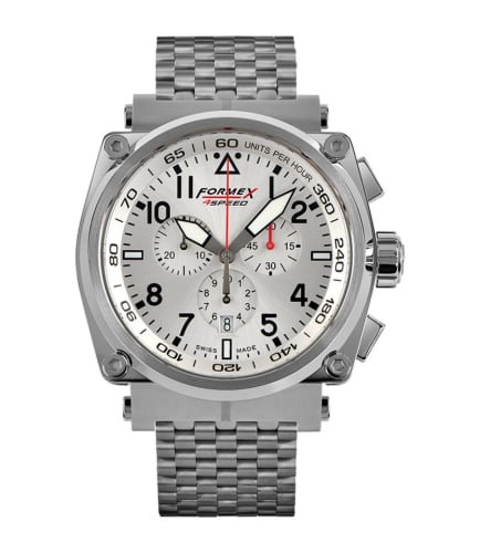Formex Pilot Quartz Chronograph Silver / Bracelet