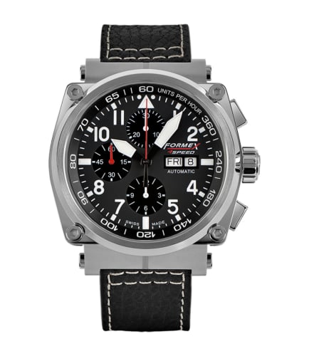 Formex Pilot Automatic Chronograph Black / Calf