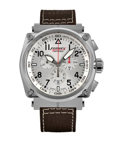 Formex Pilot Quartz Chronograph Silver / Calf