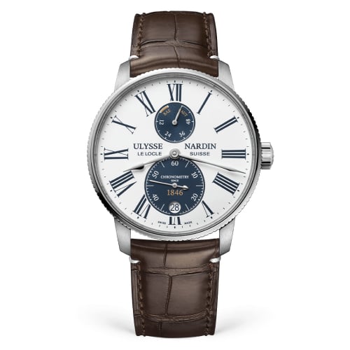 Ulysse Nardin Marine Torpilleur Stainless Steel / Panda / Alligator