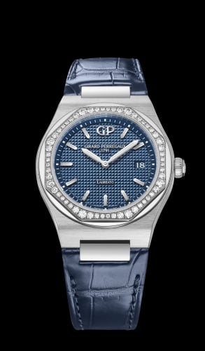 Girard-Perregaux Laureato 34 Quartz Stainless Steel / Diamond / Blue / Alligator