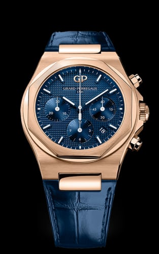 Girard-Perregaux Laureato 42 Chronograph Pink Gold / Blue / Alligator