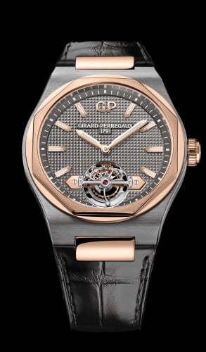 Girard-Perregaux Laureato 45 Tourbillon Titanium / Pink Gold / Grey / Alligator