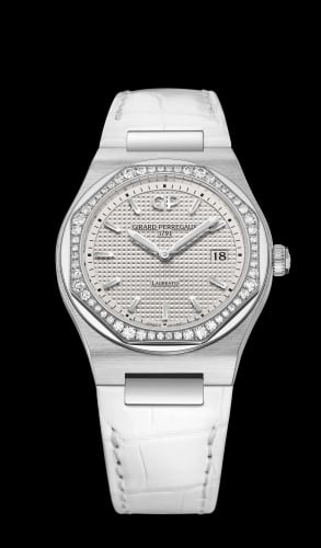 Girard-Perregaux Laureato 34 Quartz Stainless Steel / Diamond / Silver / Alligator