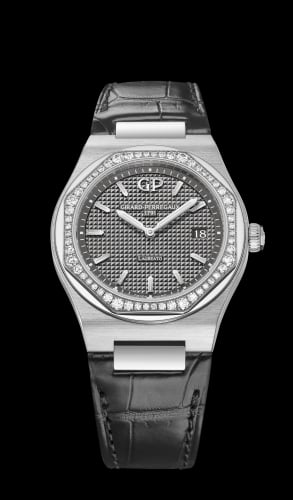 Girard-Perregaux Laureato 34 Quartz Stainless Steel / Diamond / Grey / Alligator