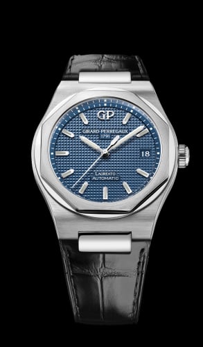 Girard-Perregaux Laureato 38 Automatic Stainless Steel / Blue / Alligator