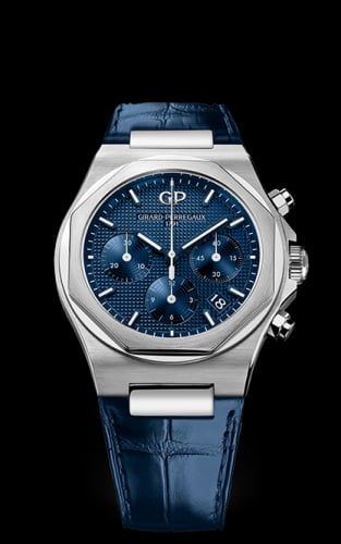Girard-Perregaux Laureato 38 Chronograph Stainless Steel / Blue / Alligator