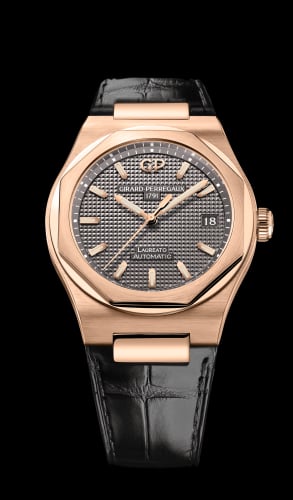 Girard-Perregaux Laureato 38 Automatic Pink Gold / Grey / Alligator