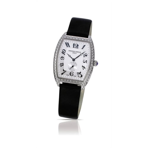 Frederique Constant Art Deco Tonneau Small Second Stainless Steel - Diamond / Silver