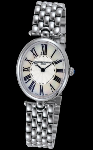 Frederique Constant Art Deco Oval Stainless Steel / Silver / Bracelet