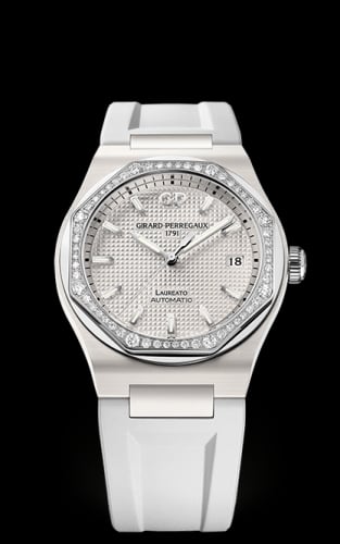 Girard-Perregaux Laureato 38 Automatic Ceramic / White / Rubber