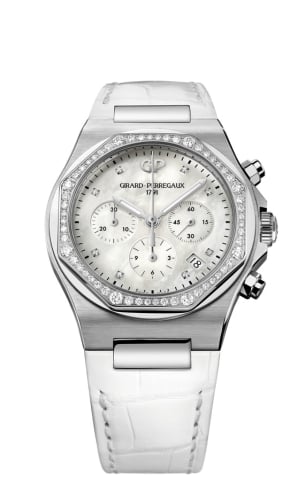 Girard-Perregaux Laureato 38 Chronograph Stainless Steel / Diamond / MOP / Alligator