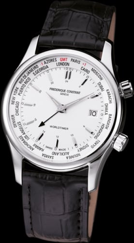 Frederique Constant Index Worldtimer Quartz Stainless Steel / Silver