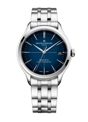 Baume & Mercier Clifton Baumatic Stainless Steel / Blue / Bracelet / COSC