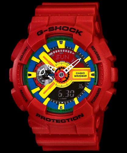 Casio GA-110FC-1A Red Blue