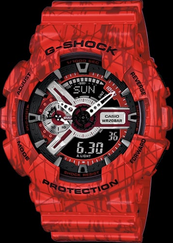 Casio GA-110SL-4A Red Slash