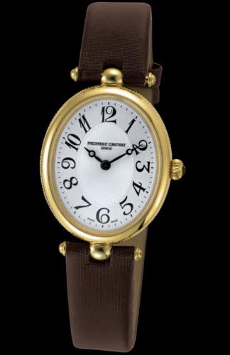 Frederique Constant Art Deco Oval Yellow Gold / Silver