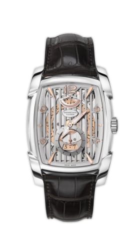 Parmigiani Fleurier Kalpa XL Hebdomadaire White Gold / Silver Grille / Alligator