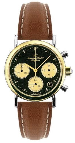 IWC Schaffhausen Portofino Lady Chronograph MecaQuartz Stainless Steel / Yellow Gold / Black / Calf