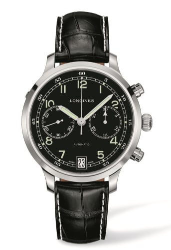 Longines Military 1938 Chronograph Croc