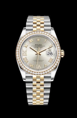 Rolex Datejust 36 Stainless Steel / Yellow Gold / Diamond / Silver Roman Diamond / Jubilee