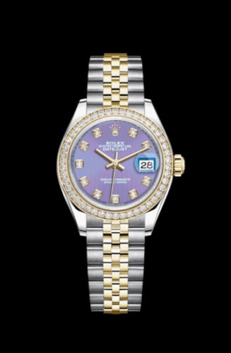 Rolex Lady-Datejust 28 Rolesor Yellow Diamond / Jubilee / Lavender Diamond