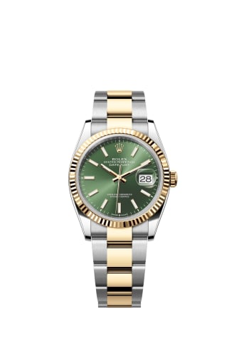 Rolex Datejust 36 Stainless Steel - Yellow Gold - Fluted / Olive / Oyster